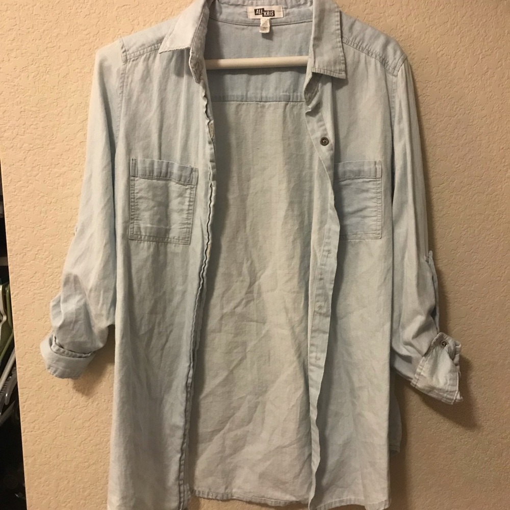 Long sleeve, jean shirt